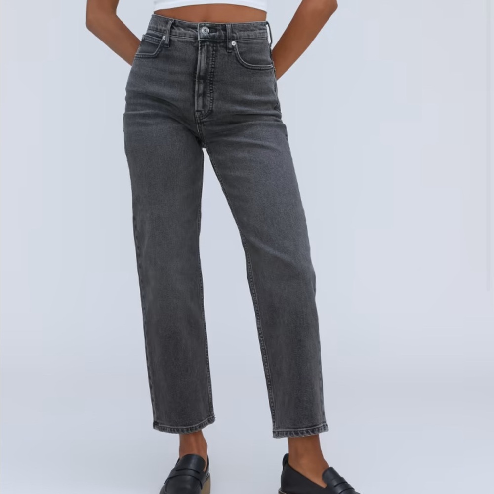 Everlane high rise crop jeans, dark gray, size 26